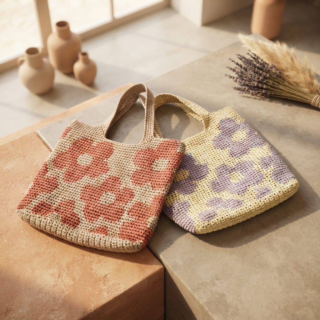 Handbag Raffia Tote | Crochet Pattern PDF