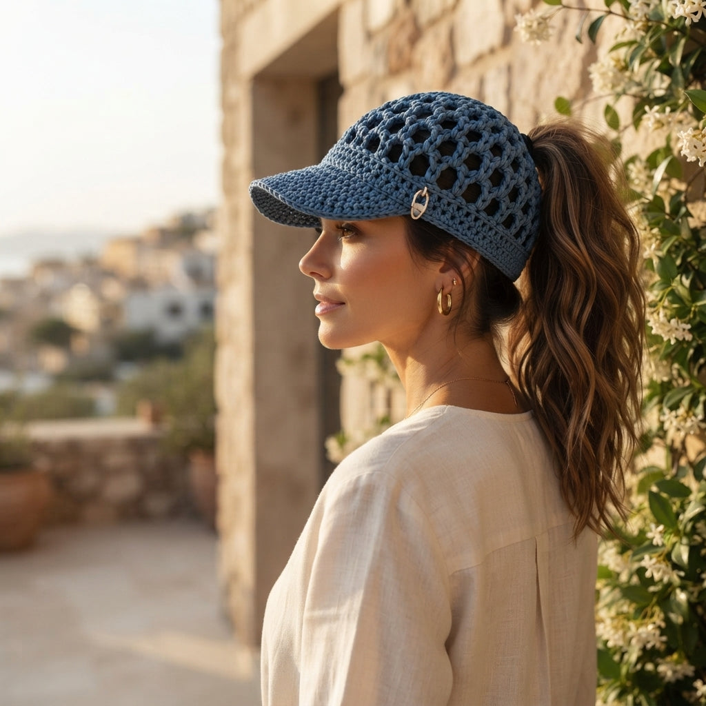 Elegant Sun Visor | Crochet Pattern PDF — Design 2