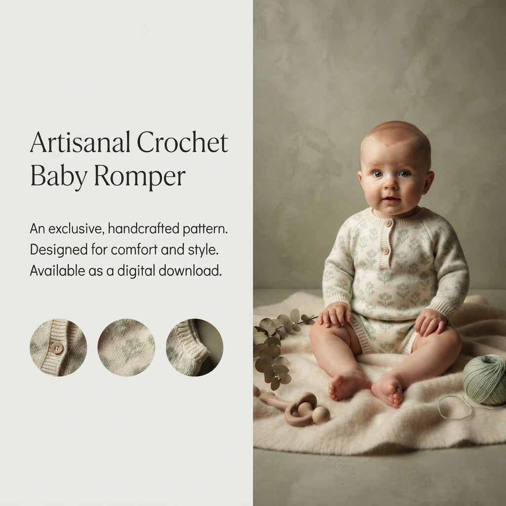Romper Calming Green Baby Crochet Pattern | Crochet Pattern PDF