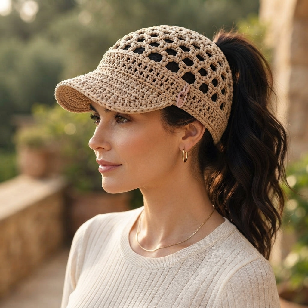 Elegant Sun Visor | Crochet Pattern PDF — Design 2