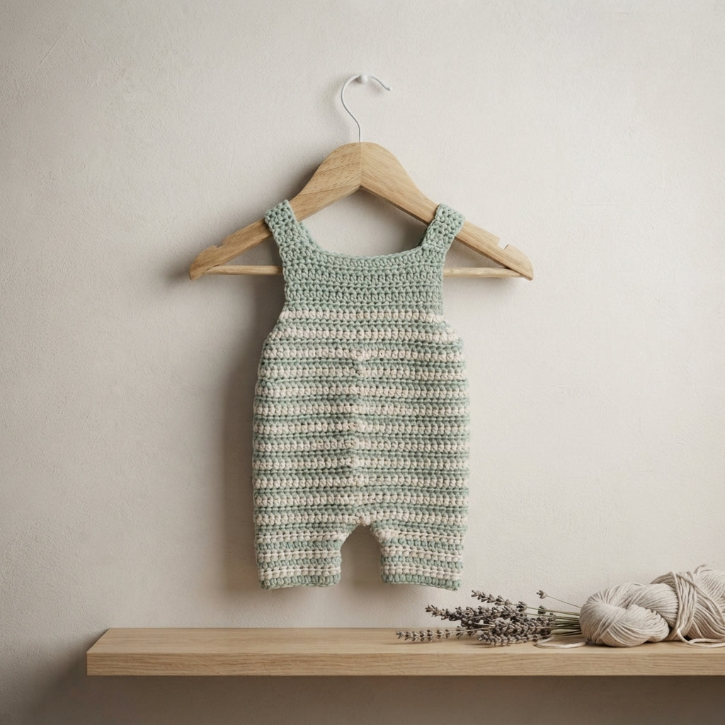 Romper Calming Green Baby Crochet Pattern | Crochet Pattern PDF