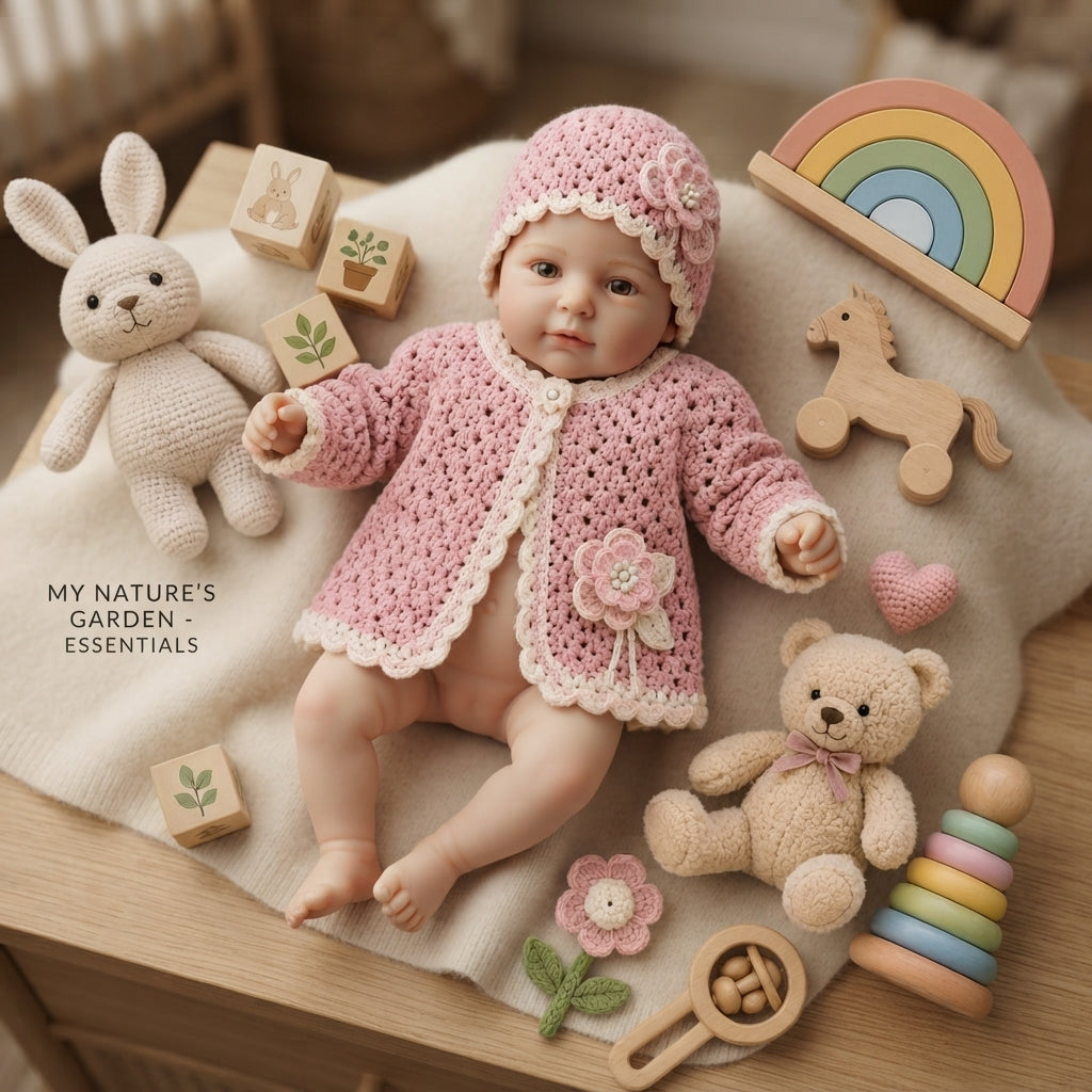 Handmade Sweater Hat Baby Cardigan | Crochet Pattern PDF