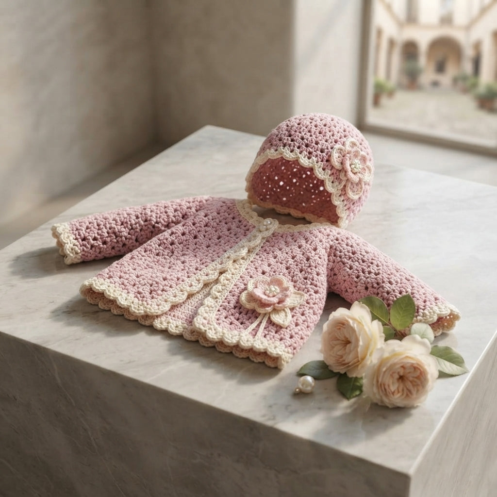 Handmade Sweater Hat Baby Cardigan | Crochet Pattern PDF