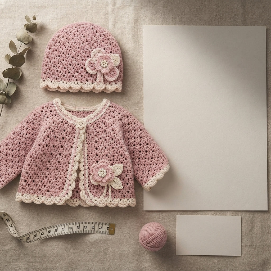 Handmade Sweater Hat Baby Cardigan | Crochet Pattern PDF