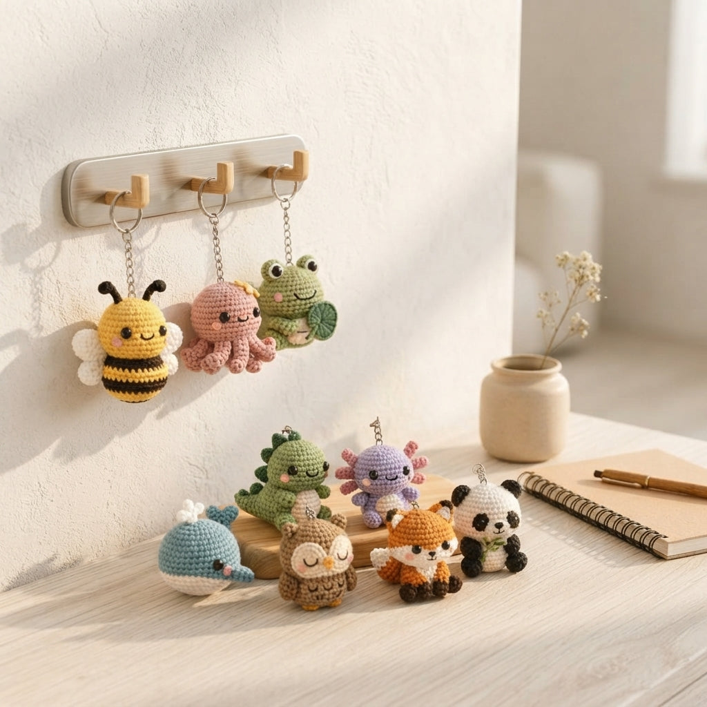 Pretty Keychain Charm | Handmade Crochet Pattern — Design 3