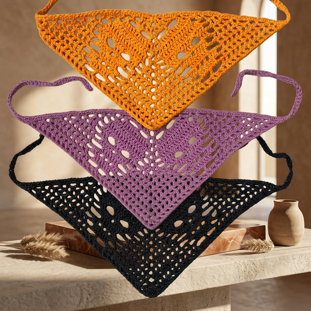 Gothic Skull Crochet Bandana | Crochet Pattern PDF