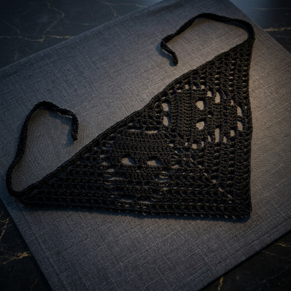 Gothic Skull Crochet Bandana | Crochet Pattern PDF
