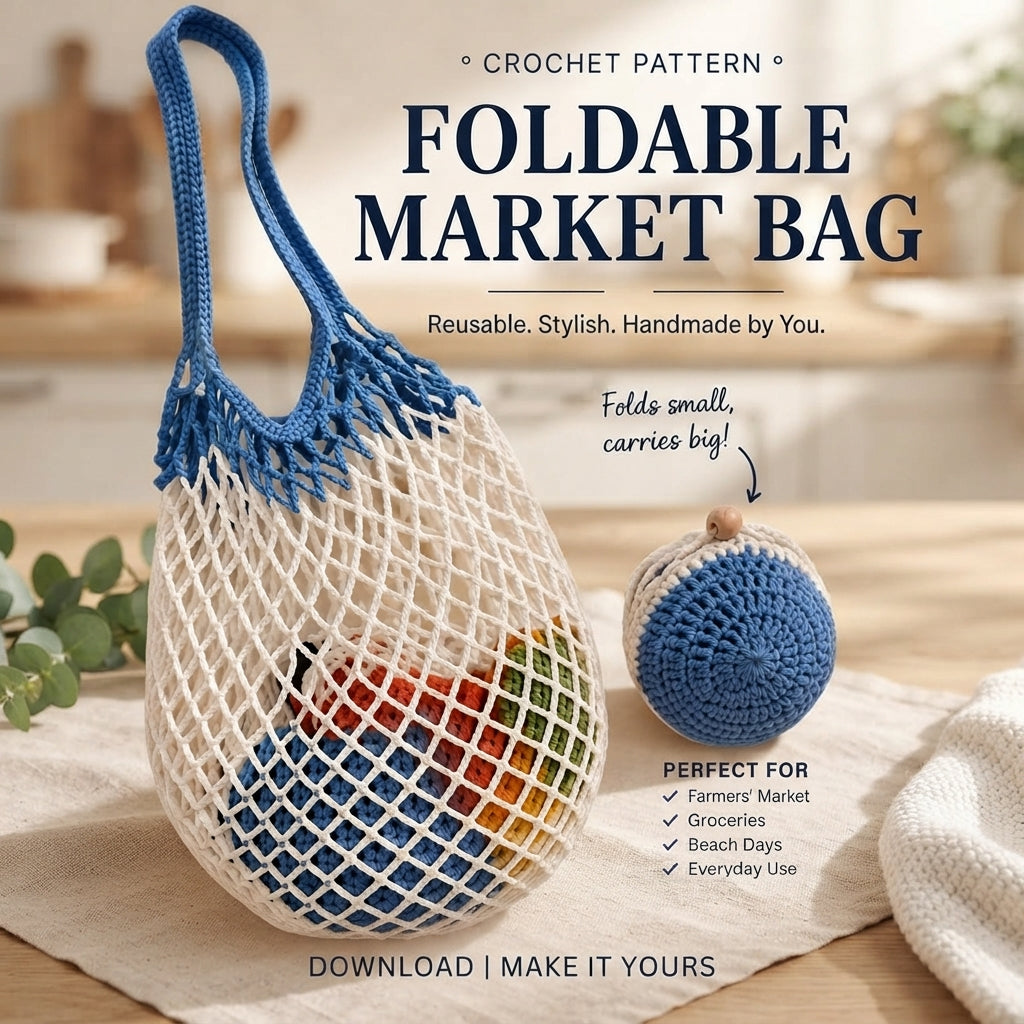 Net Bag Market Bag | Crochet Pattern PDF