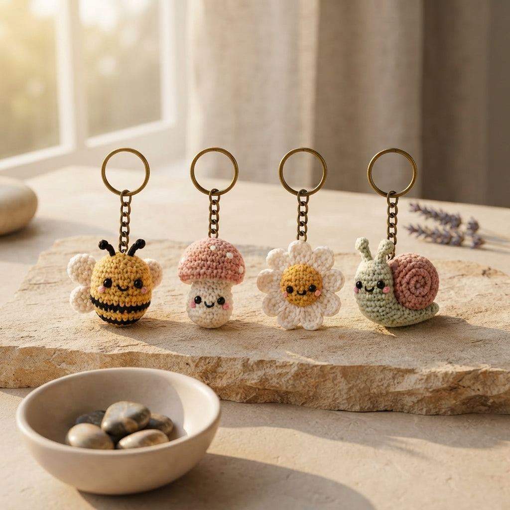 6+ Adorable Keychain Patterns | Crochet PDF Set — Design 2