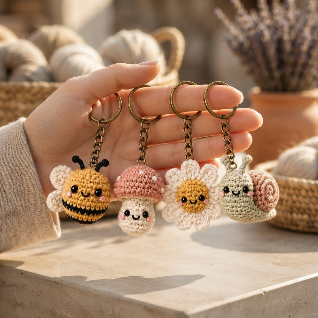 6+ Adorable Keychain Patterns | Crochet PDF Set — Design 2