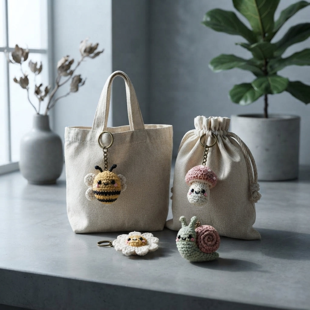 6+ Adorable Keychain Patterns | Crochet PDF Set — Design 2