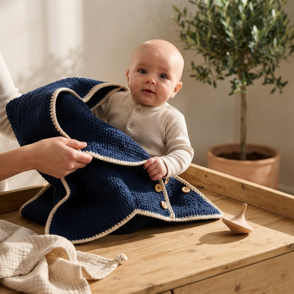 Luxury Star Hooded Baby Hoodie | Crochet Pattern PDF