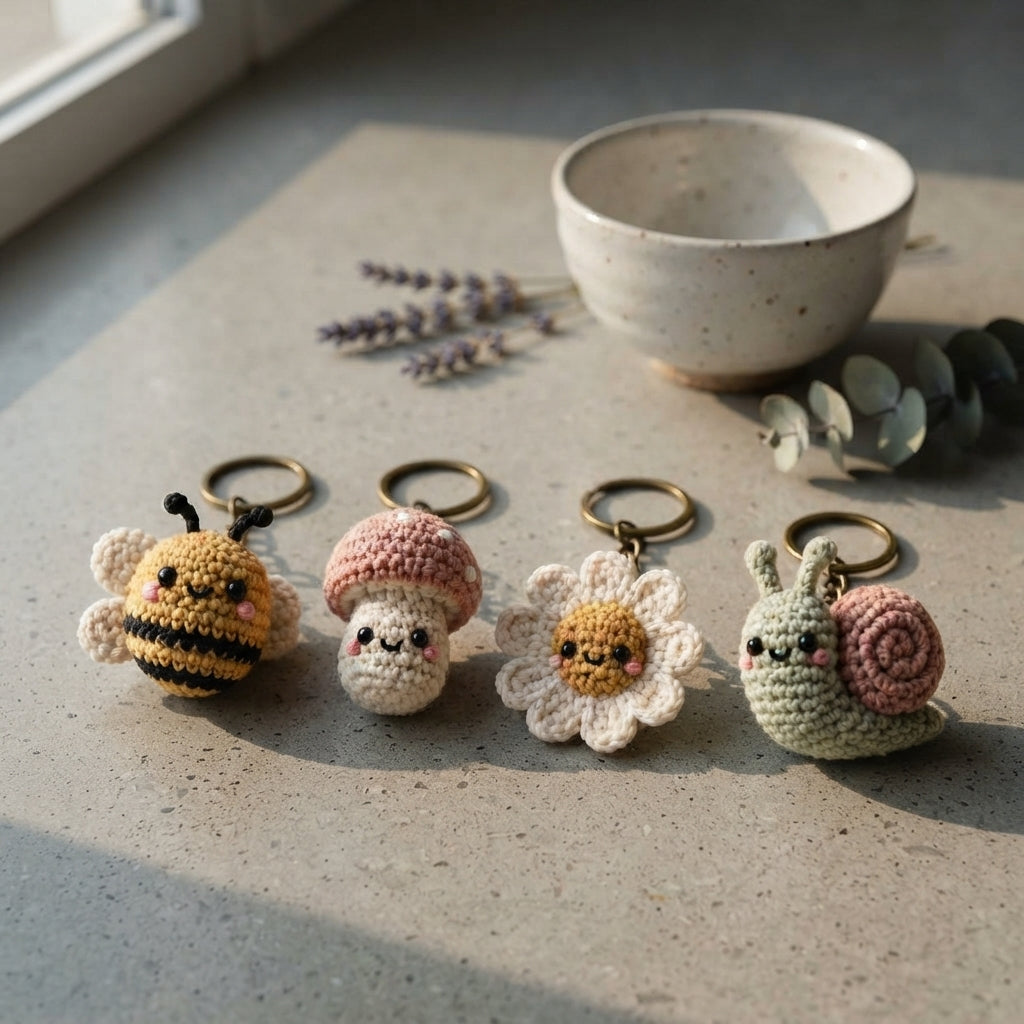 6+ Adorable Keychain Patterns | Crochet PDF Set — Design 2