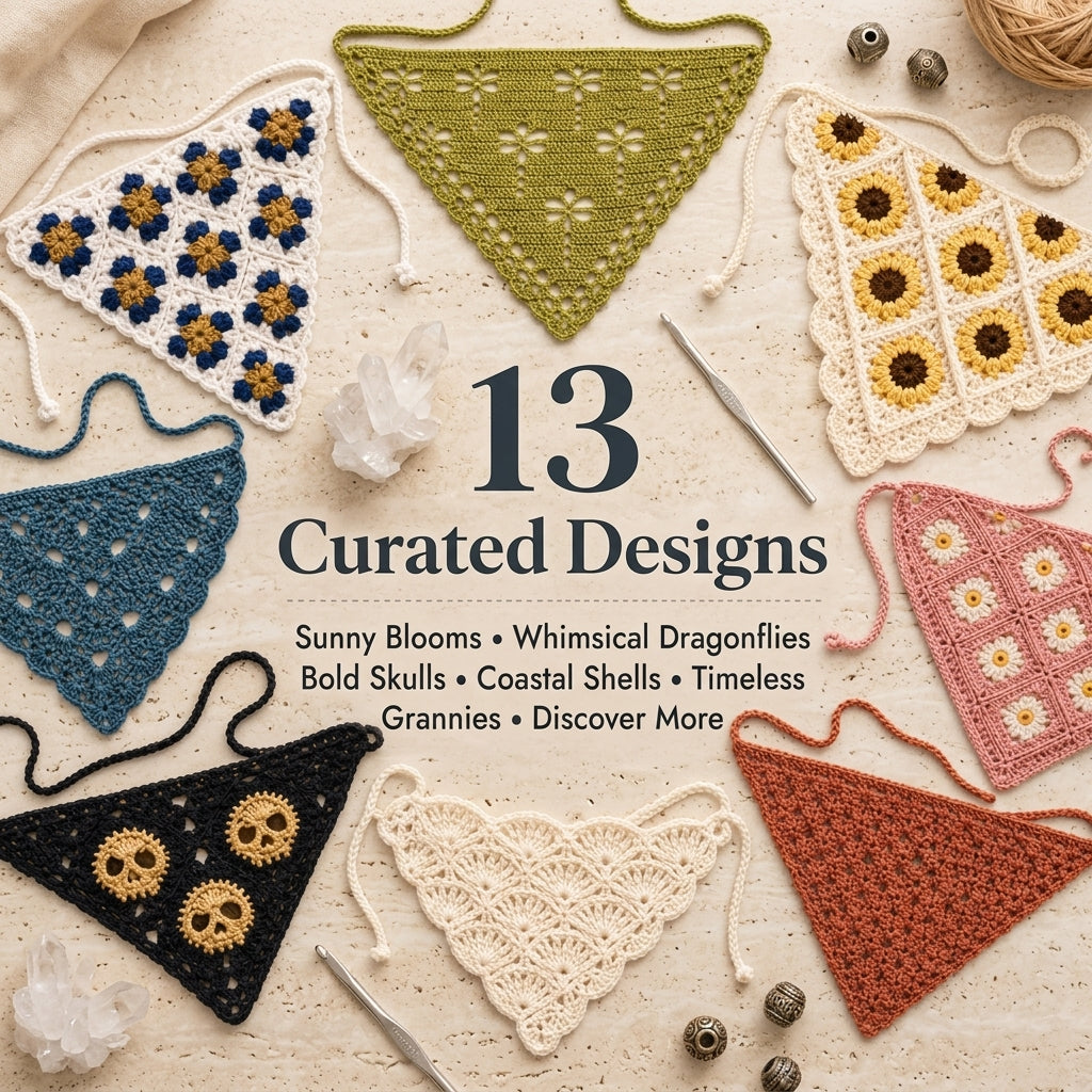 13-in-1 Hair Kerchief Collection | Crochet Pattern PDF