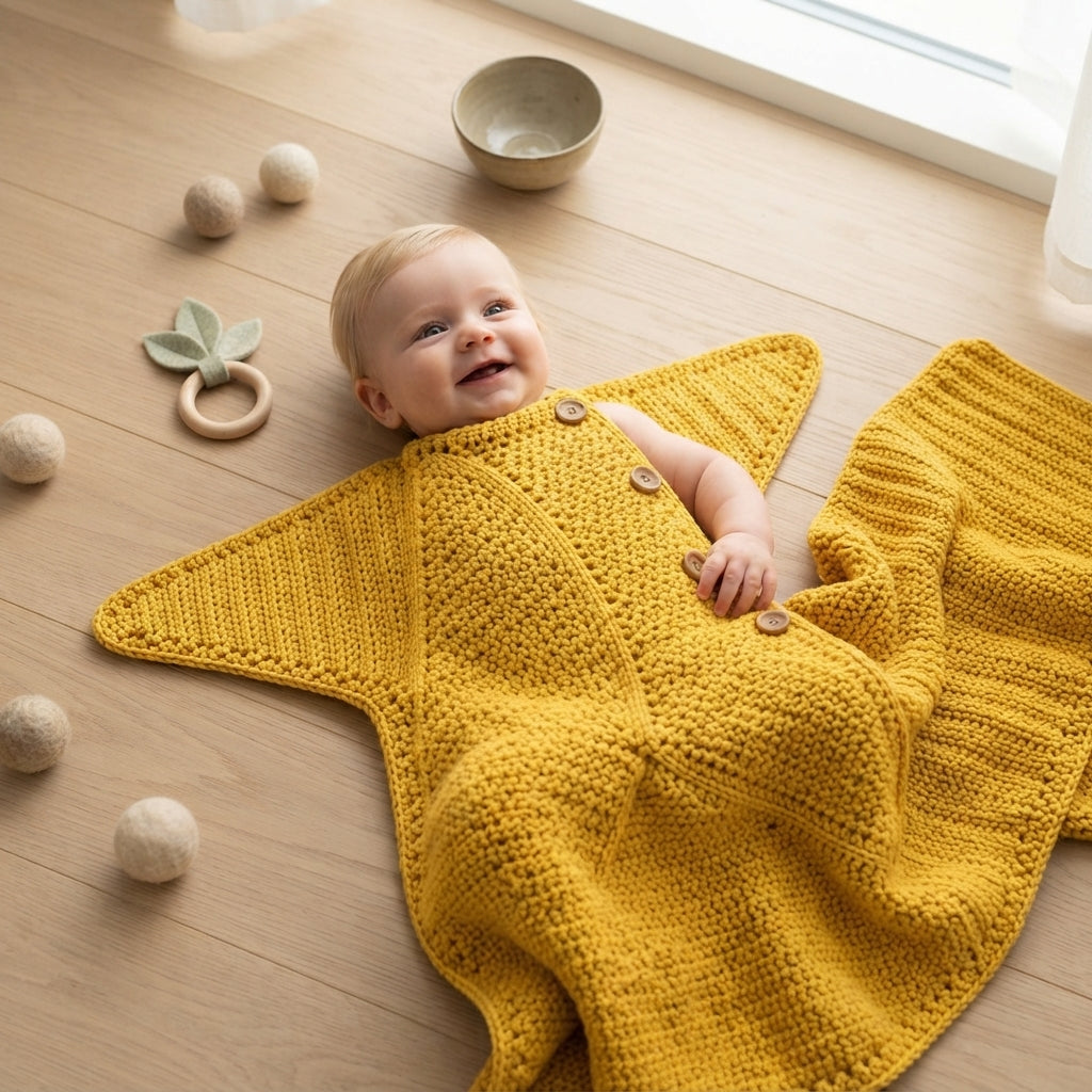 Luxury Star Hooded Baby Hoodie | Crochet Pattern PDF