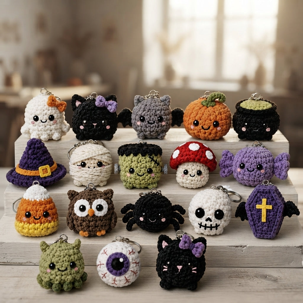 Mega 20 Crochet Keychain Patterns | PDF Bundle