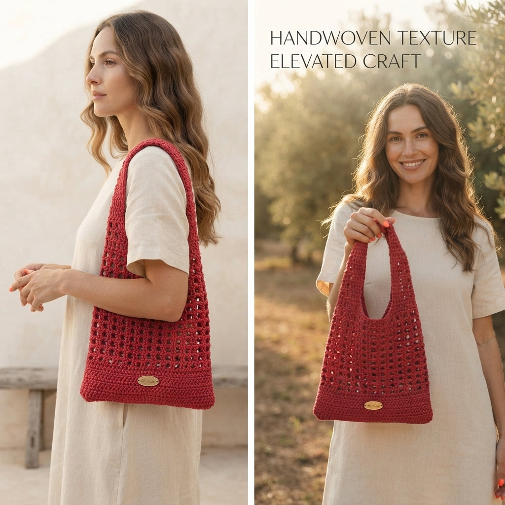 Beach Bag Purse Tote | Crochet Pattern PDF