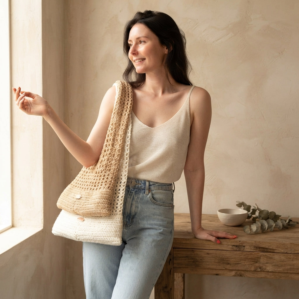 Beach Bag Purse Tote | Crochet Pattern PDF