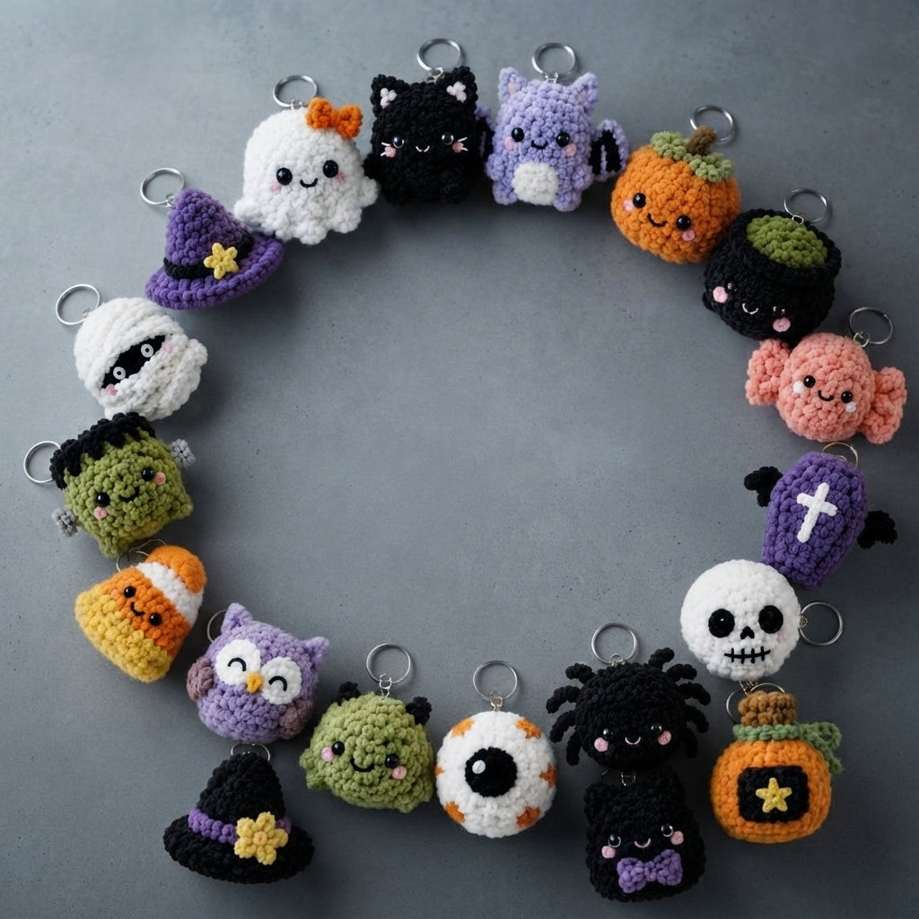 Mega 20 Crochet Keychain Patterns | PDF Bundle