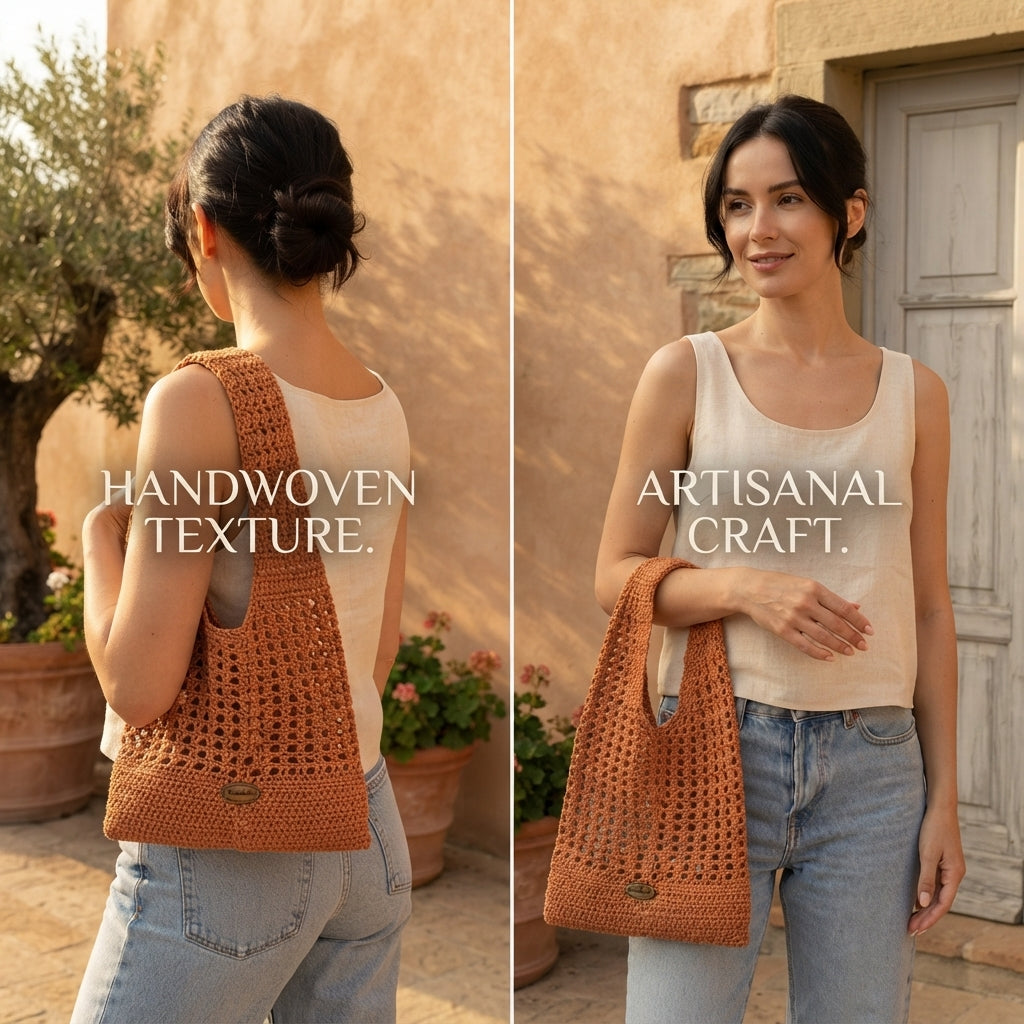 Beach Bag Purse Tote | Crochet Pattern PDF