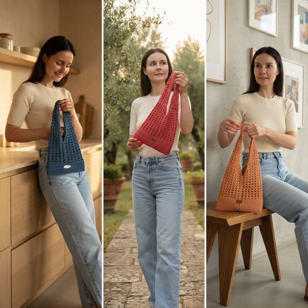 Beach Bag Purse Tote | Crochet Pattern PDF