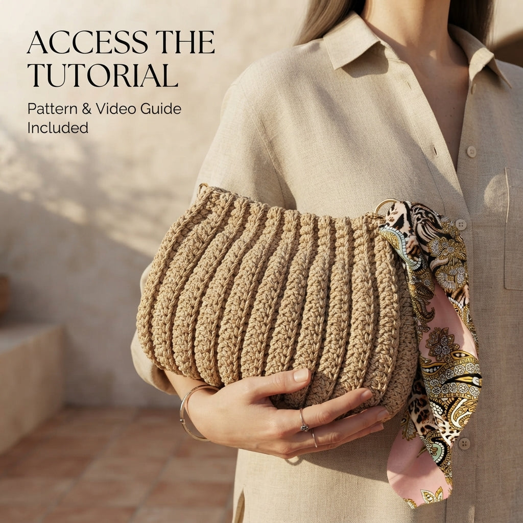 Handbag Shell Stitch Purse | Crochet Pattern PDF