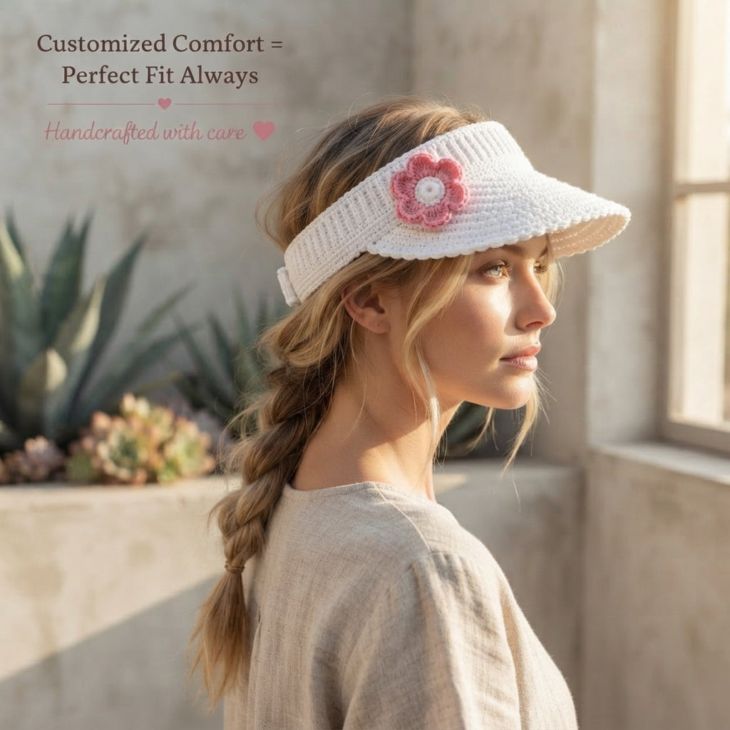 Modern Sun Visor | Crochet Hat Pattern PDF — Design 4