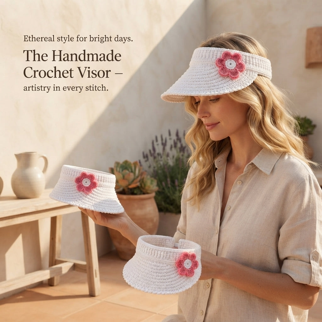 Modern Sun Visor | Crochet Hat Pattern PDF — Design 4