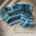 Sweater Hat Booties Baby Sweater Classic v2 | Crochet Pattern PDF