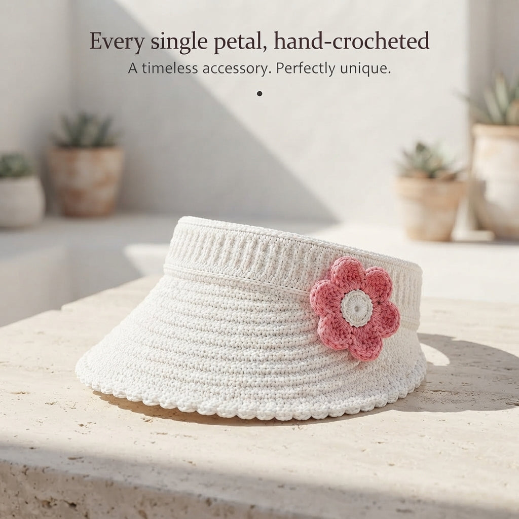 Modern Sun Visor | Crochet Hat Pattern PDF — Design 4