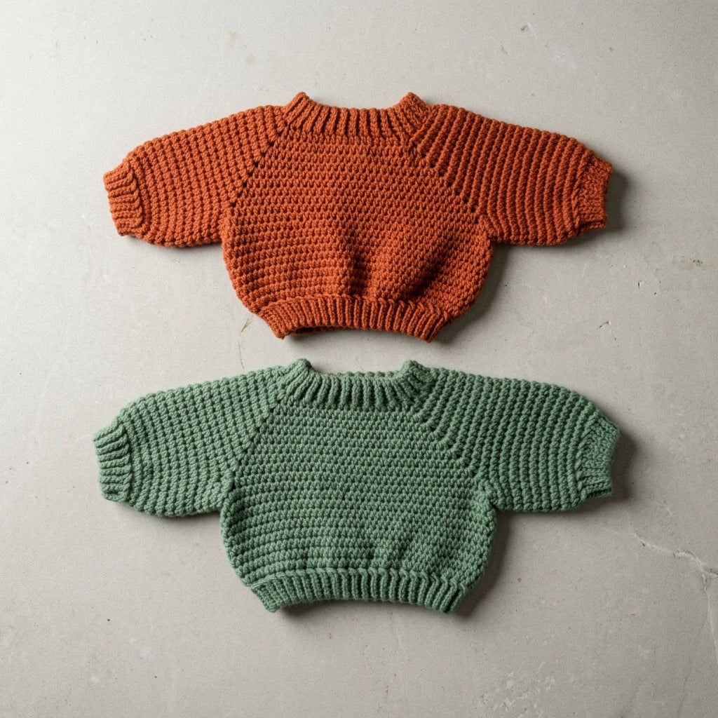 Raglan Baby Sweater Oversized v3 | Crochet Pattern PDF