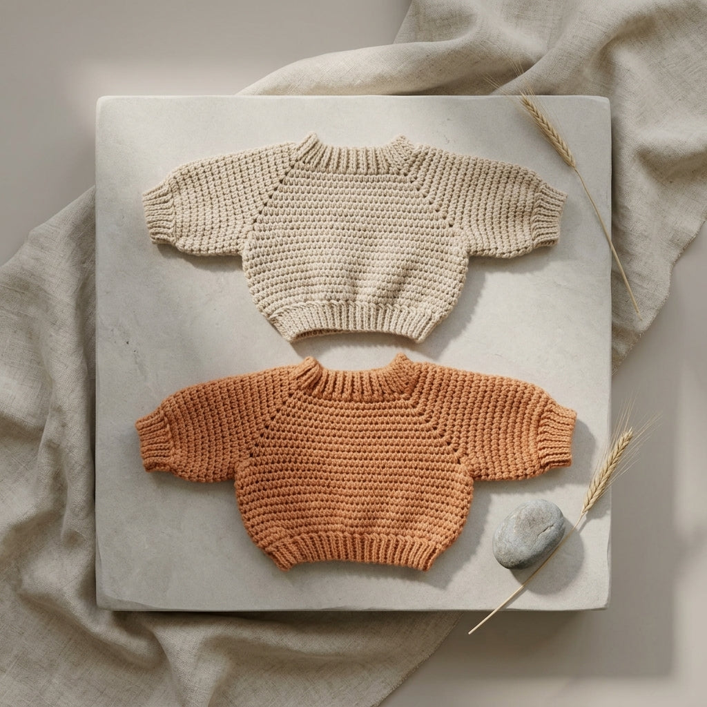 Raglan Baby Sweater Oversized v3 | Crochet Pattern PDF