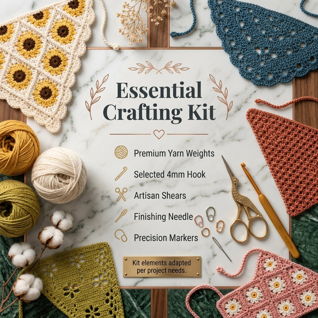 13-in-1 Hair Kerchief Collection | Crochet Pattern PDF