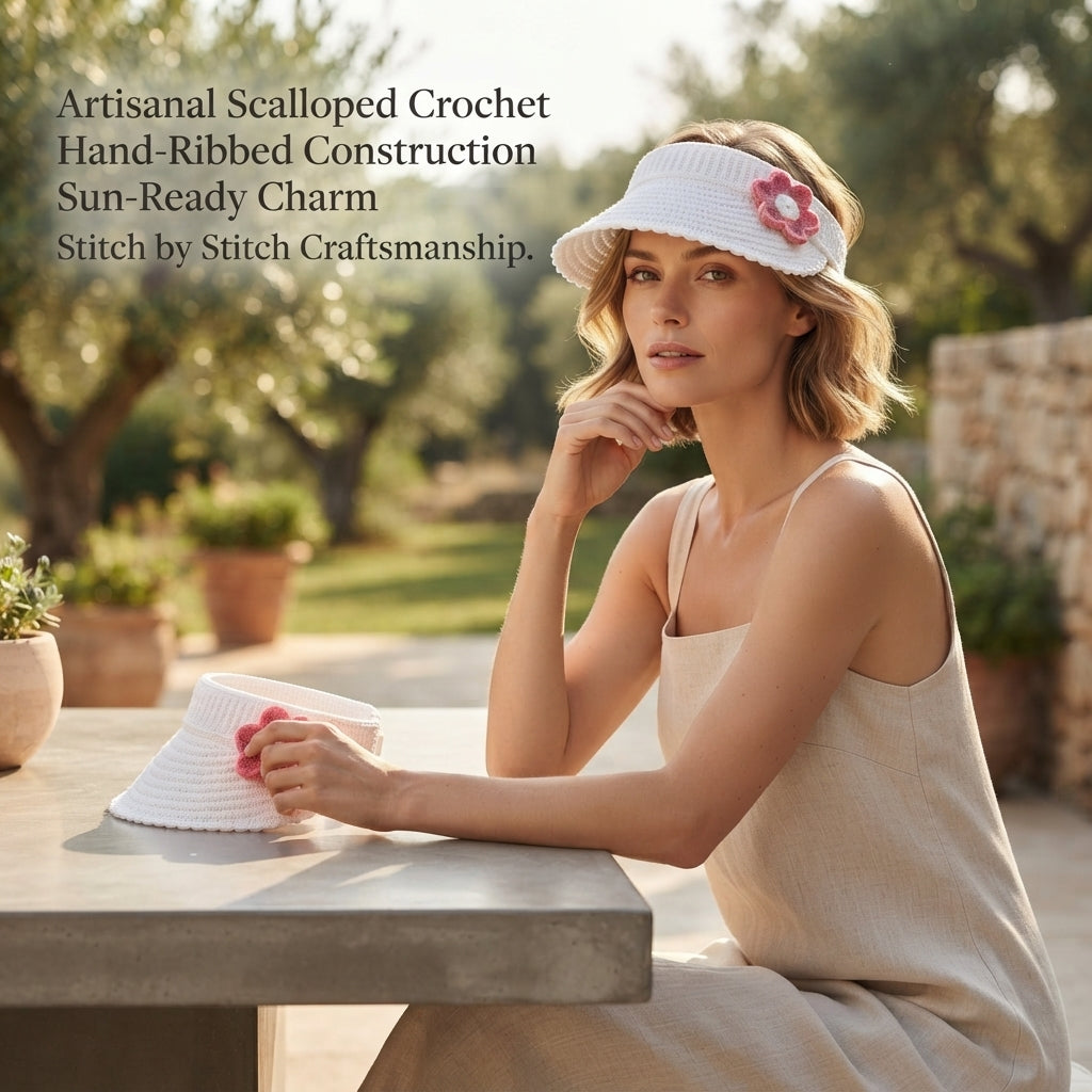 Modern Sun Visor | Crochet Hat Pattern PDF — Design 4