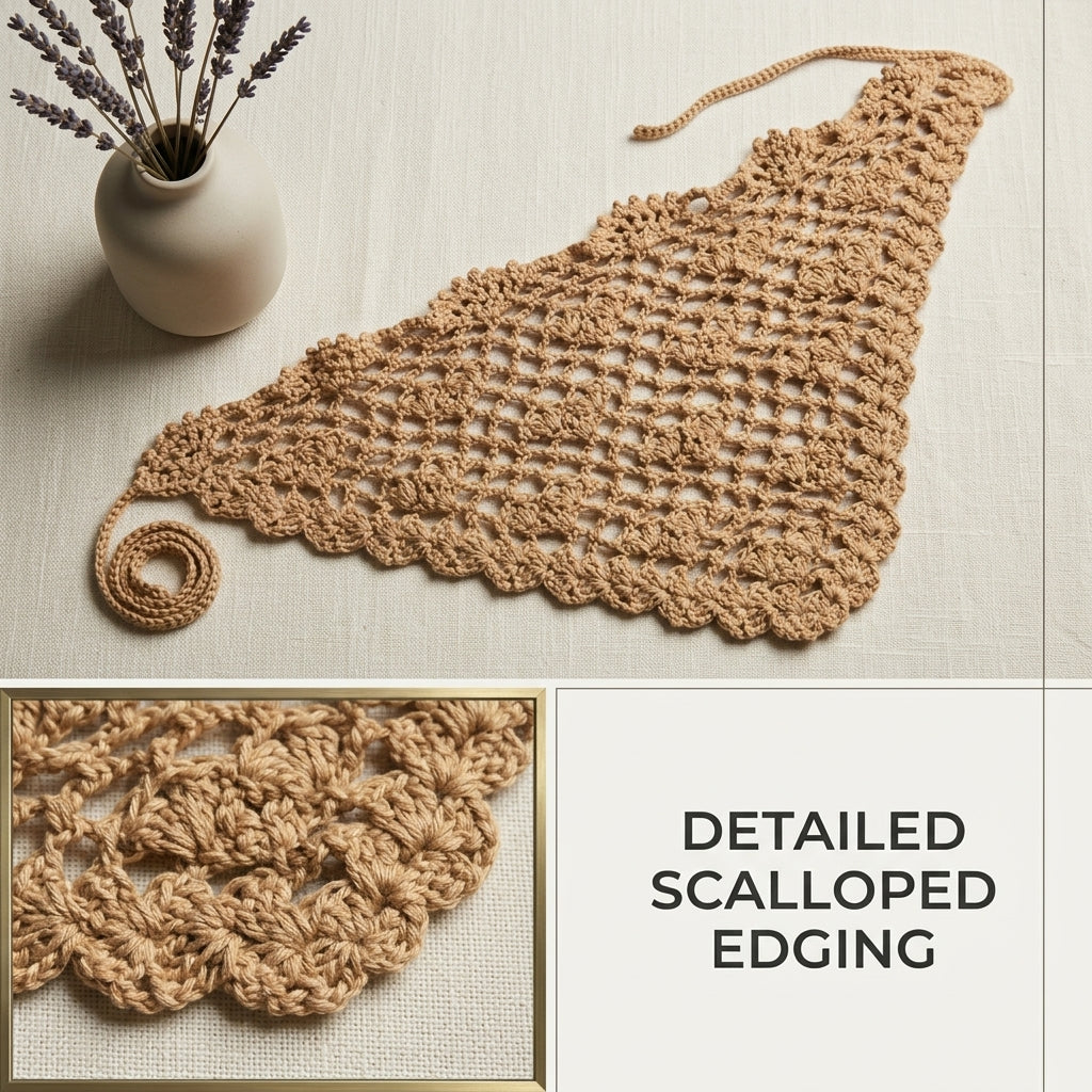 Heart Motif Headscarf | Beginner Crochet Pattern PDF