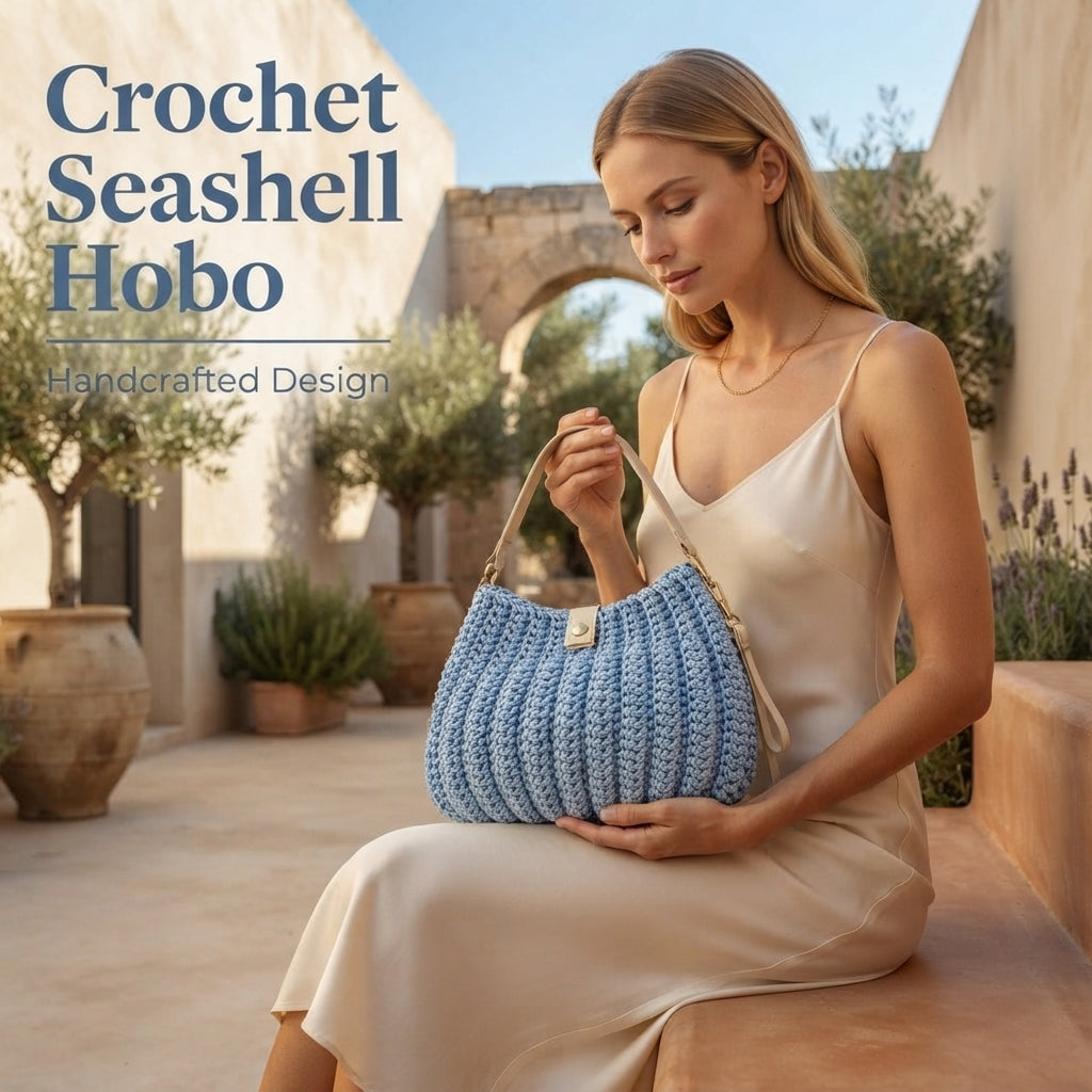 Handbag Shell Stitch Purse | Crochet Pattern PDF