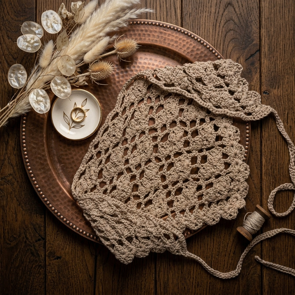 Heart Motif Headscarf | Beginner Crochet Pattern PDF