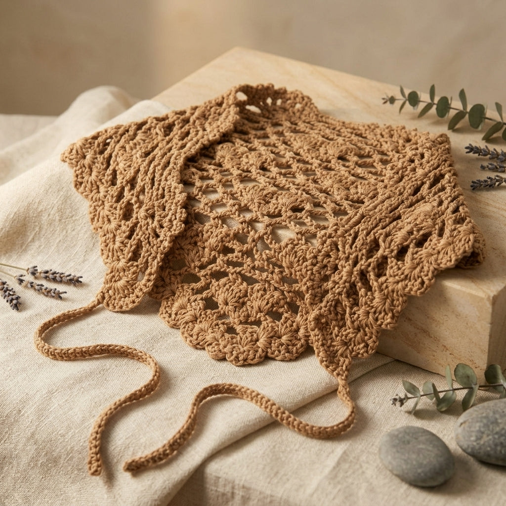 Heart Motif Headscarf | Beginner Crochet Pattern PDF