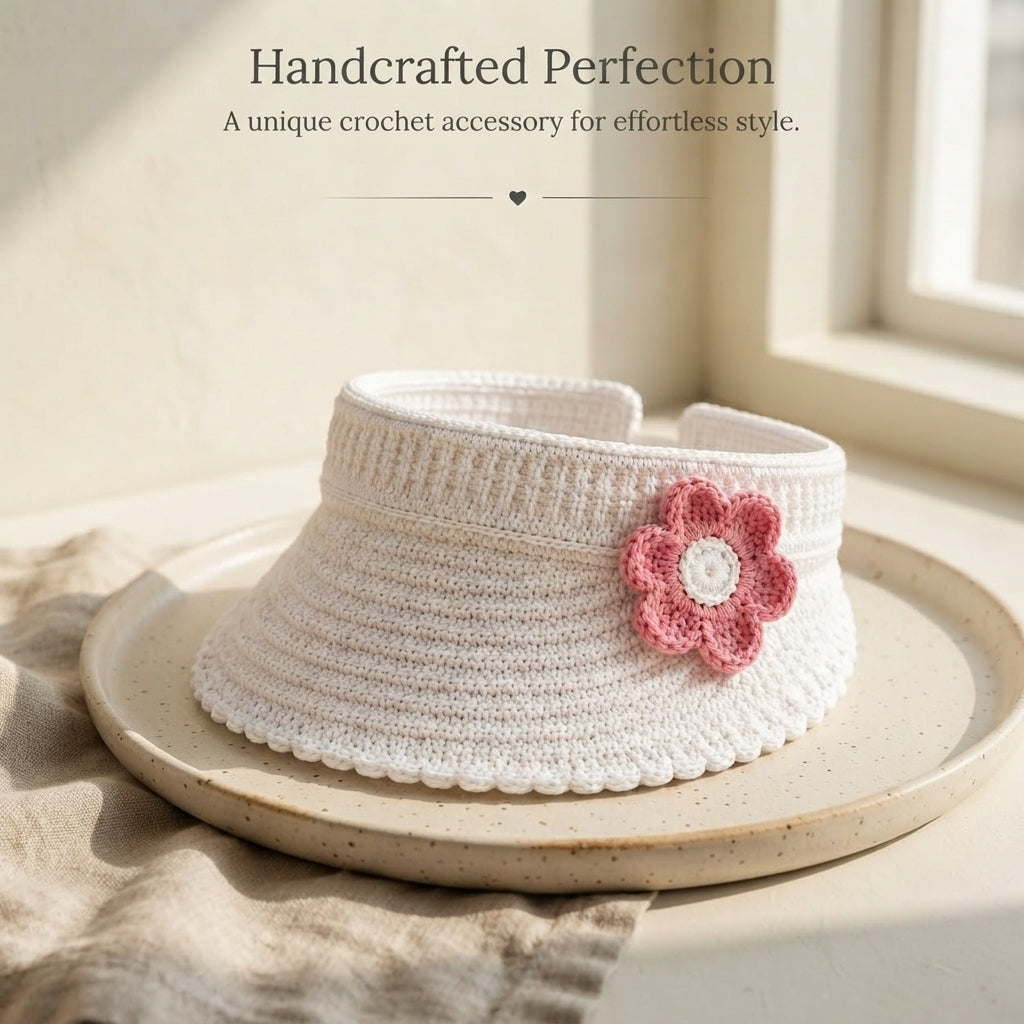 Modern Sun Visor | Crochet Hat Pattern PDF — Design 4