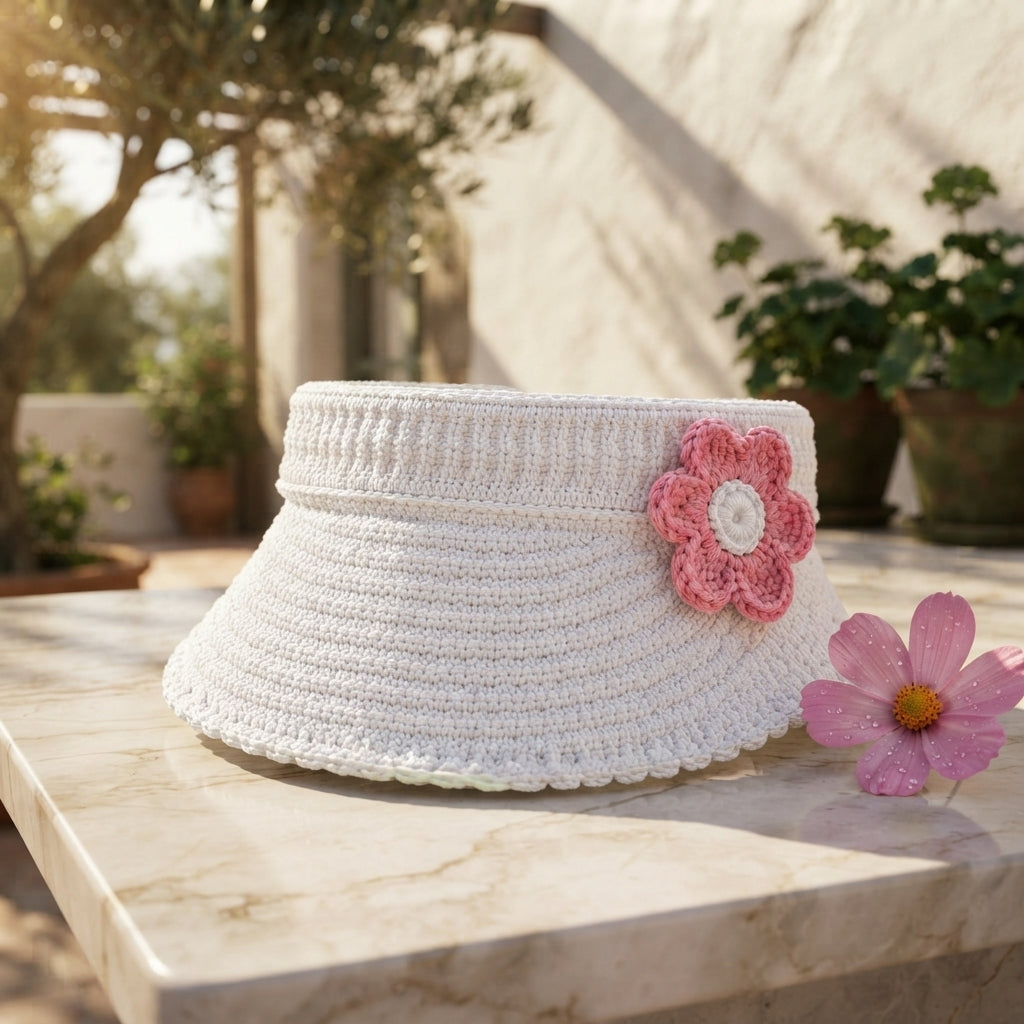 Modern Sun Visor | Crochet Hat Pattern PDF — Design 4