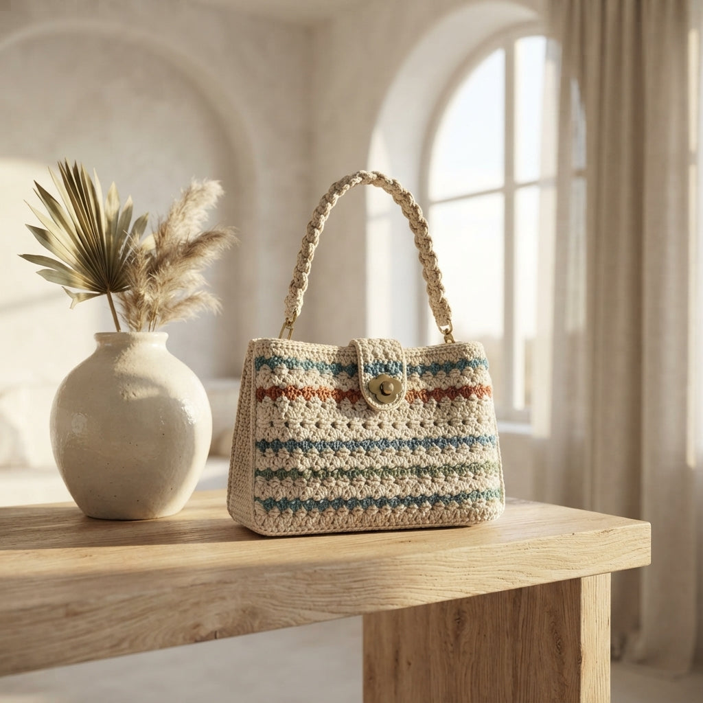 Handmade Colorful Bag | Crochet Pattern PDF