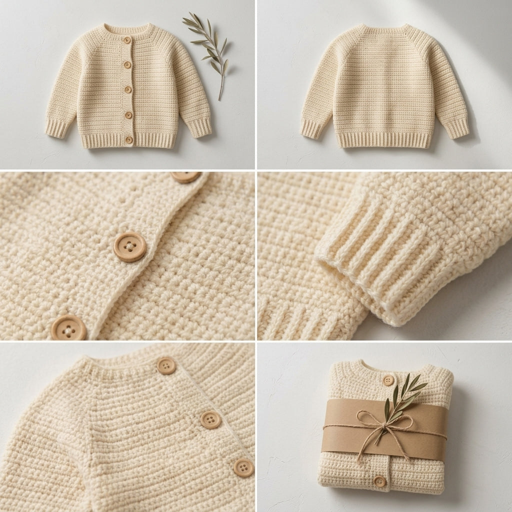 Seamless Baby Cardigan Seamless v2 | Crochet Pattern PDF
