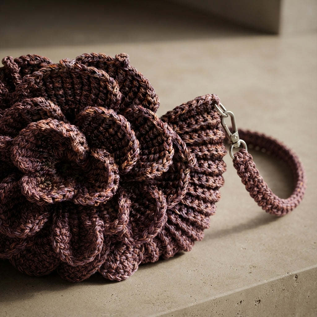 Raffia Flower Handbag | Crochet Pattern PDF