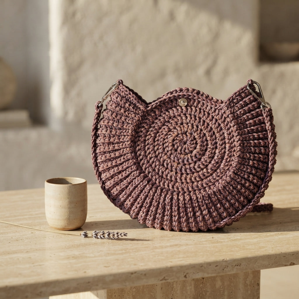 Raffia Flower Handbag | Crochet Pattern PDF