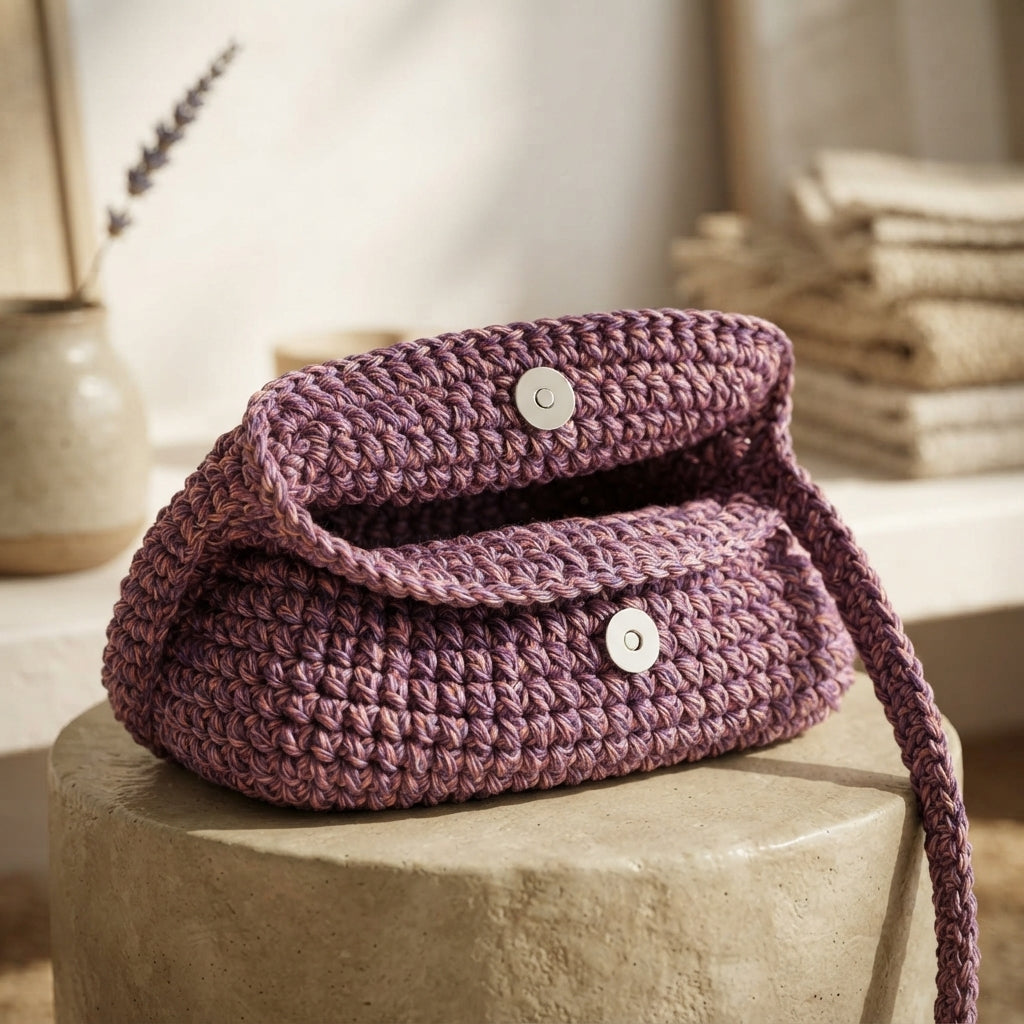 Raffia Flower Handbag | Crochet Pattern PDF