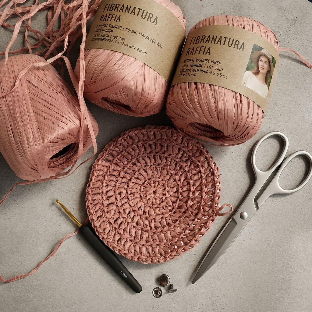 Raffia Flower Handbag | Crochet Pattern PDF