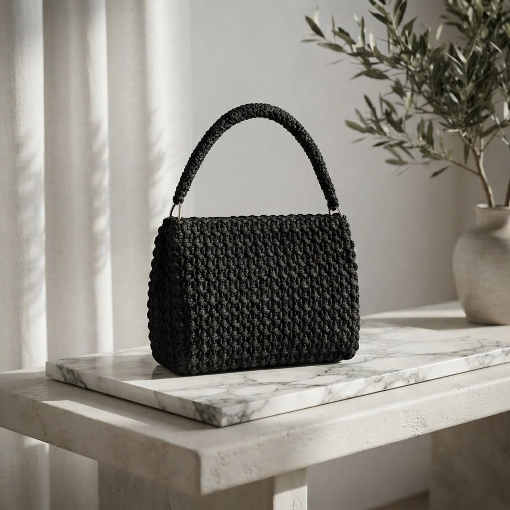 Black Tutorial Handbag | Crochet Pattern PDF