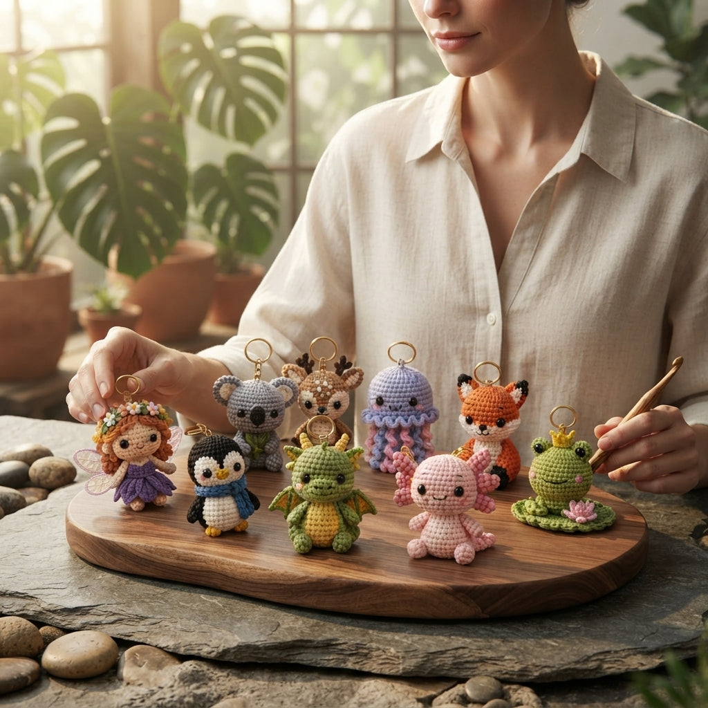 12+ Adorable Keychain Patterns | Crochet PDF Set