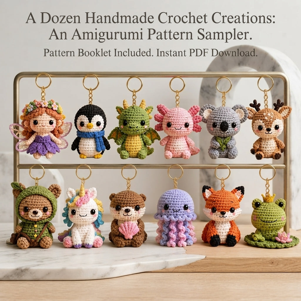 12+ Adorable Keychain Patterns | Crochet PDF Set