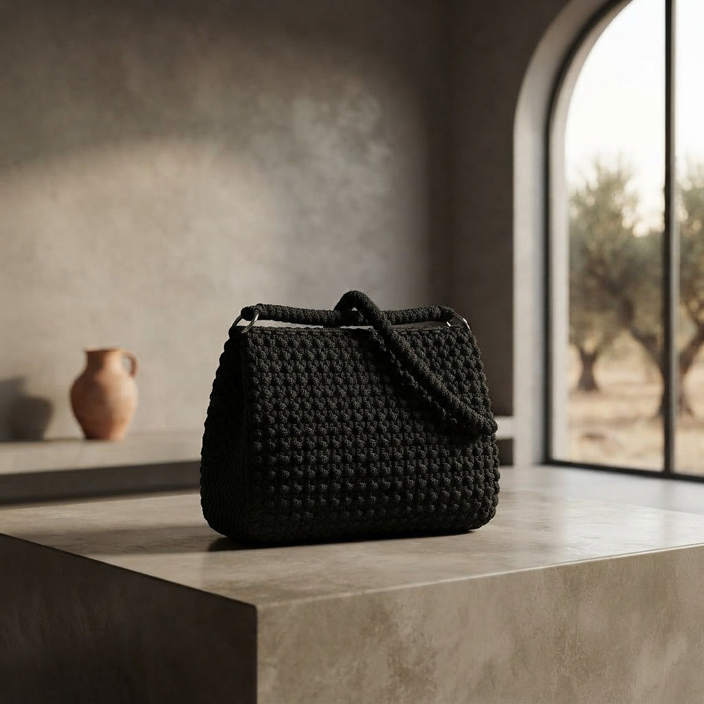 Black Tutorial Handbag | Crochet Pattern PDF